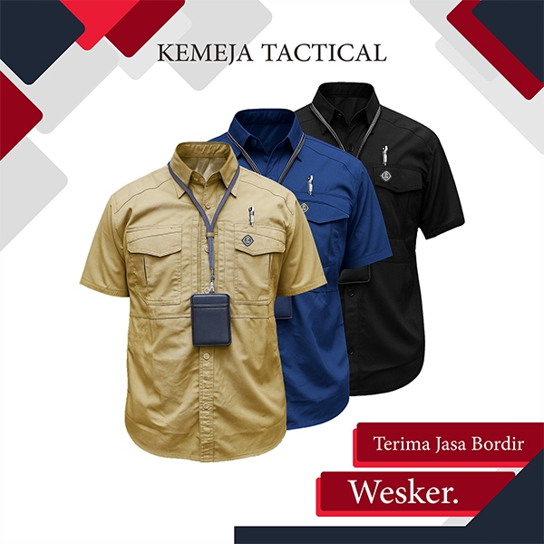 Kemeja Tactical Mtac Pria Wanita Formal Lengan Pendek Kantor Intansi Paspampres Dinas Seragam Kerja 