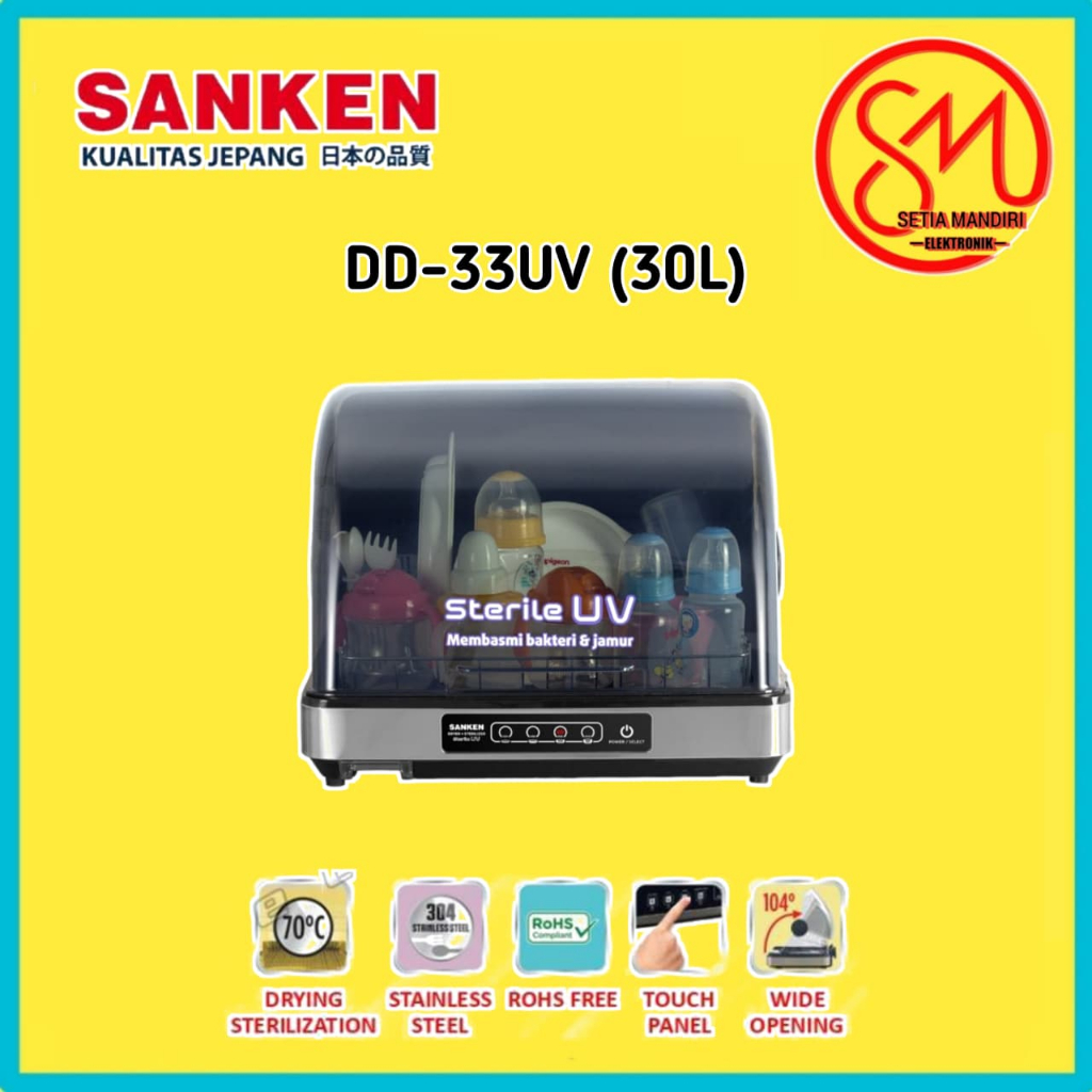 Sanken Dish Dryer Steriliser UV Sterilizer Baby Bottle DD-63UV[42L] / DD-33UV[30L]