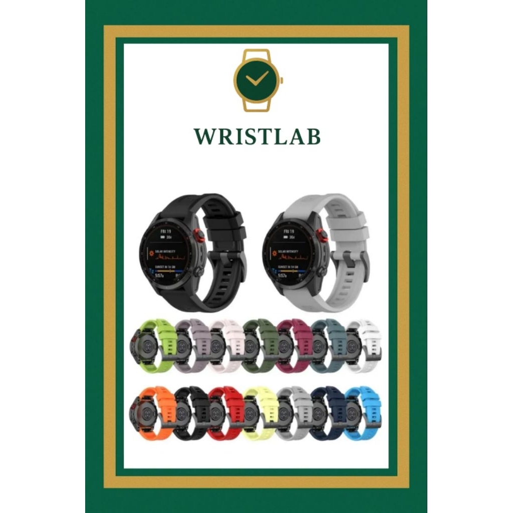 WRISTLAB STRAP QUICK FIT RUBBER F7 20MM FOR GARMIN FENIX 5S / FENIX 6S / FENIX 7S / FENIX 8 43MM TAL