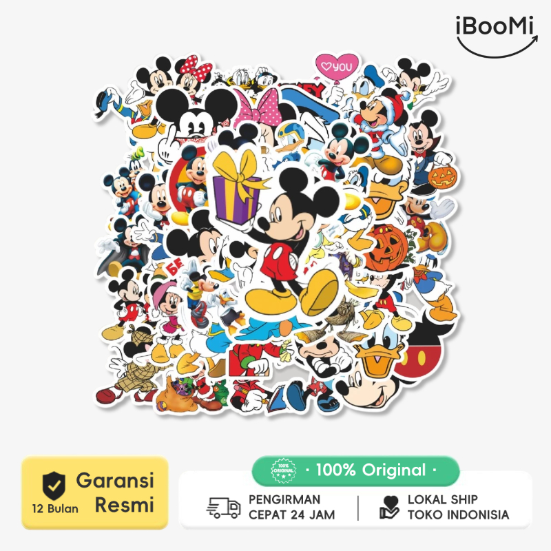 

【5 PCS】BOOMii Stiker Disney Mickey Mouse | Vinyl Kartun Aesthetic Waterproof