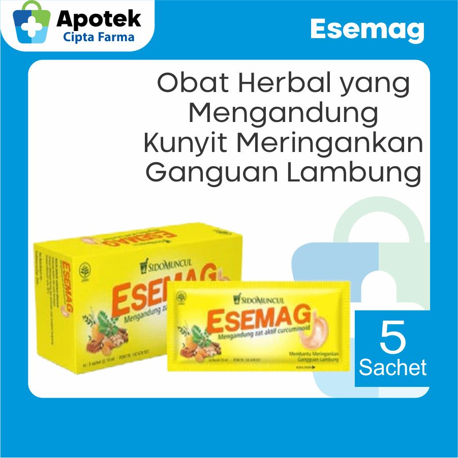 Esemag 5 Sachet Sidomuncul Sido Muncul Rasa Mint Curcuma Kunyit Madu Sodium Benzoat Obat Lambung Mad