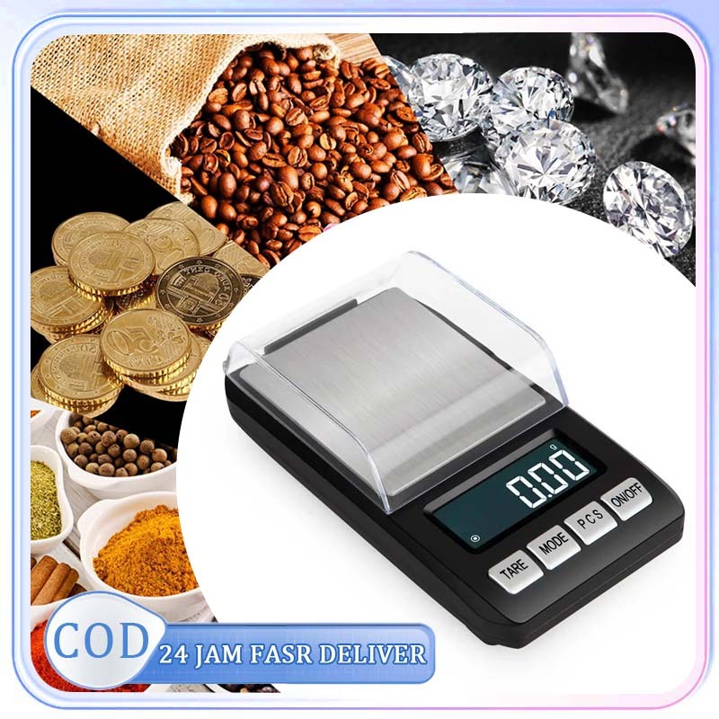 Timbangan Digital Emas 0.1 Gram Timbangan Emas Akurat Mini Digital Pocket Scale 500/0.01 Gram Timban