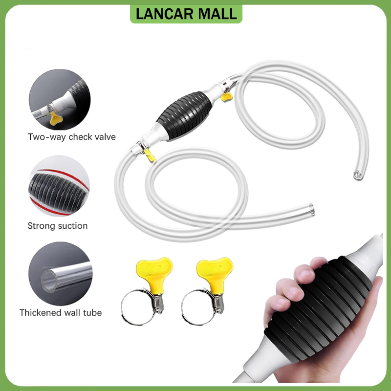 Penyedot Sedot Air Minyak Bensin Cairan Aquarium / Lat Pompa Minyak Manual Hitam / Penyedot Bensin M