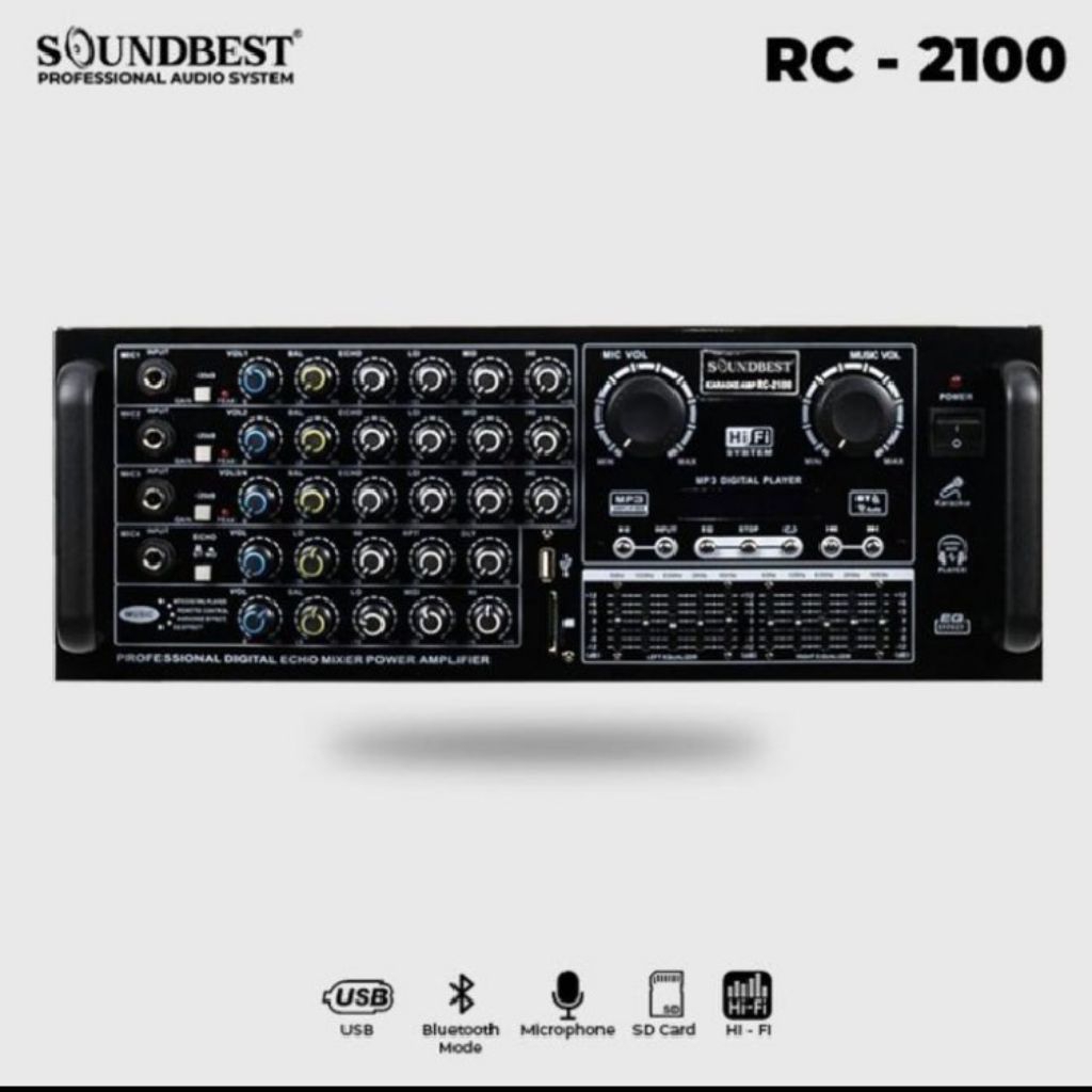 Power amplifier Soundbest RC 2100 with bluetooth