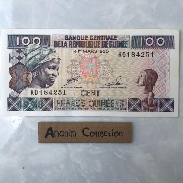 Uang Asing Guinea 500 Cent Franc