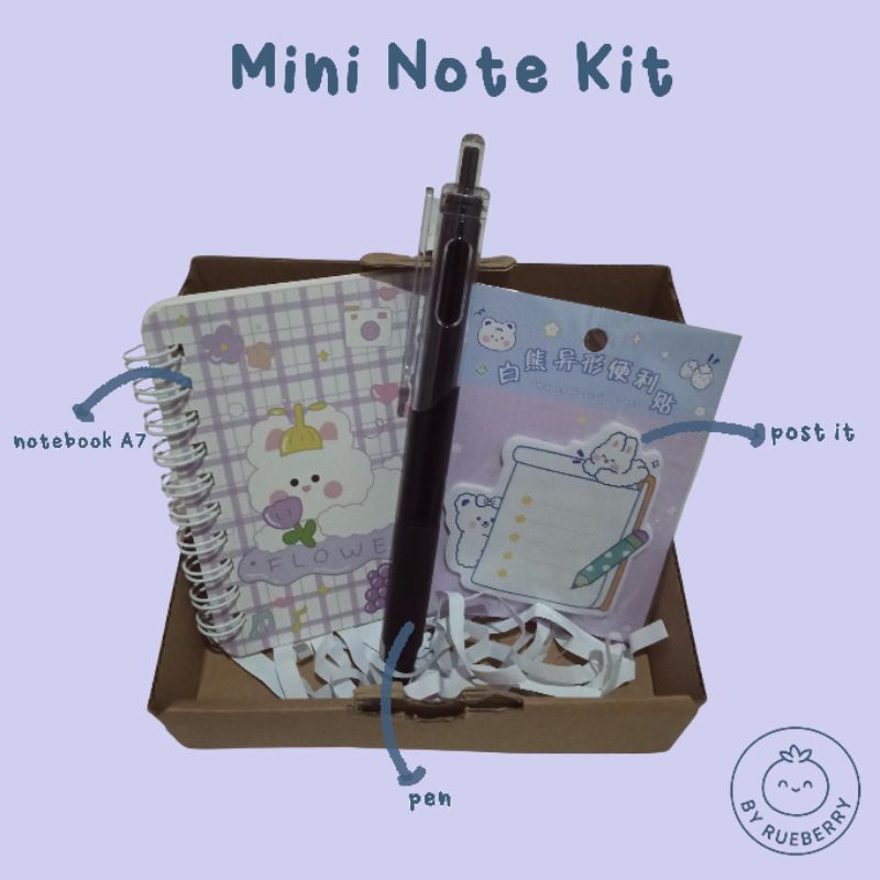 

Rueberry — Mini Note Kit | Paket alat tulis lengkap murah
