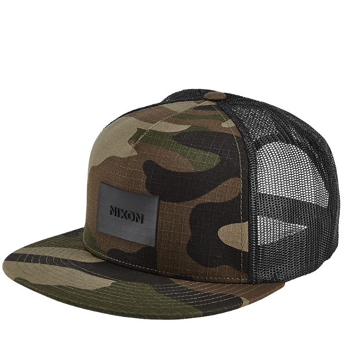 NIXON HAT-TEAM TRUCKER HAT WOODLAND CAMO-C21671253
