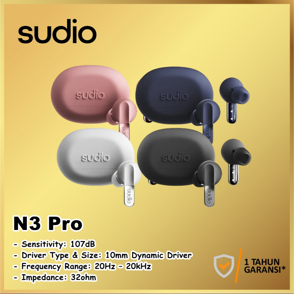 Sudio N3 Pro N3Pro True Wireless Earbuds Headset Bluetooth Earphones With ANC