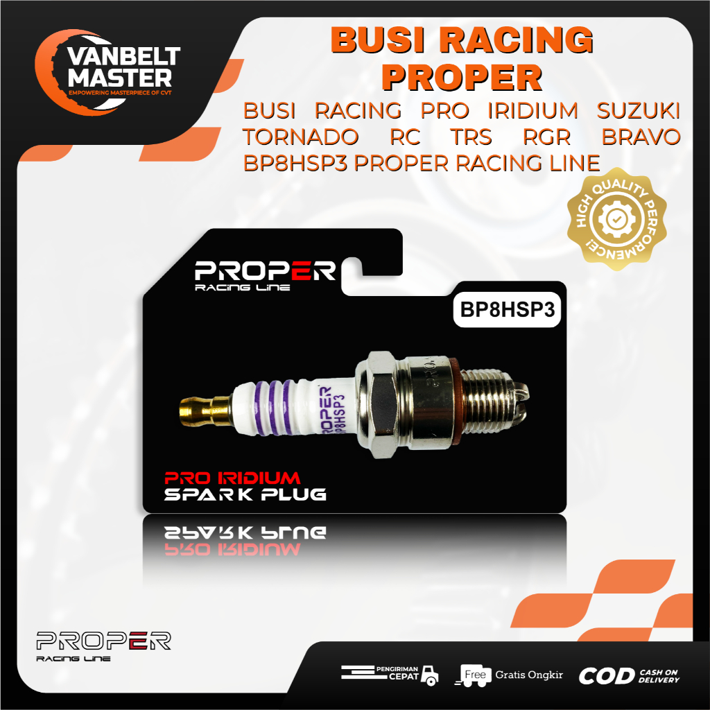 Busi Iridium Pro Spark Plug RGR Tornado RC Bravo Crystal TRS TRZ BP8HS Proper Racing Line