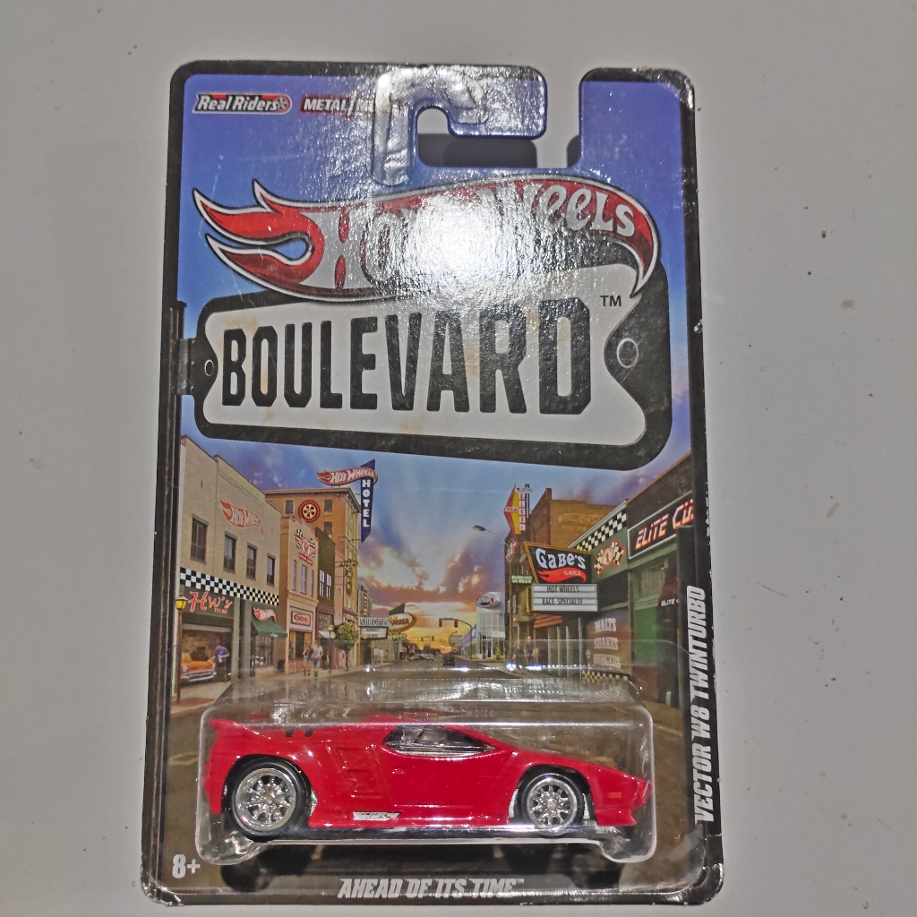 Hot Wheels Vector W8 Twinturbo Boulevard 2012 Merah Twin Turbo HW Hotwheels Ban Karet Base Metal