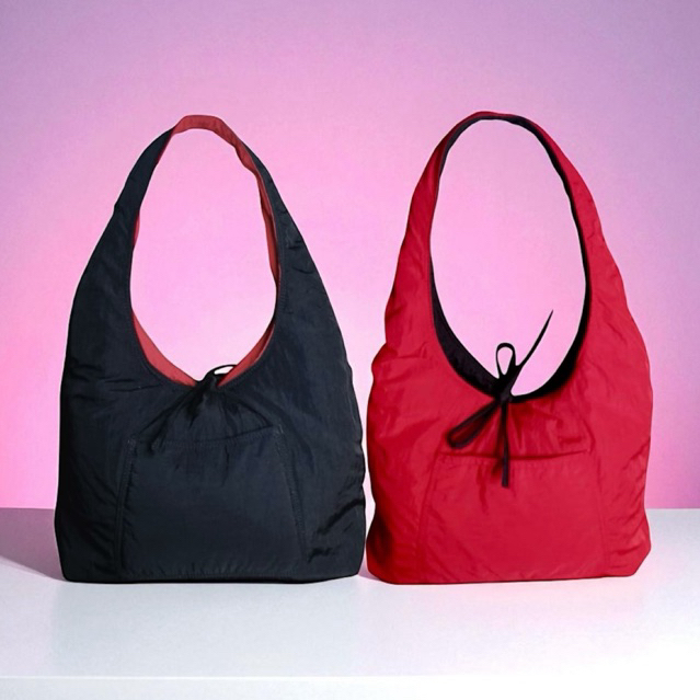 Kanthongan | Hobo BolBal Reversible Bag - Tas Bolak Balik Nilon Crincle Premium Waterproof