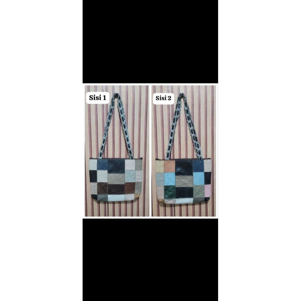 Tote bag perca kulit sapi asli