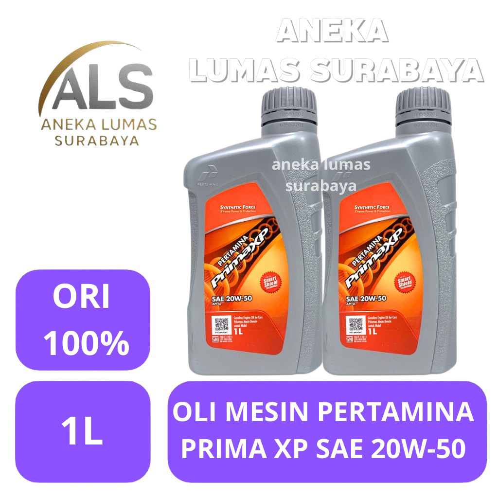 Oli PERTAMINA PRIMA XP SAE 20w-50 1Liter / OLI MESIN MOBIL Pertamina Original