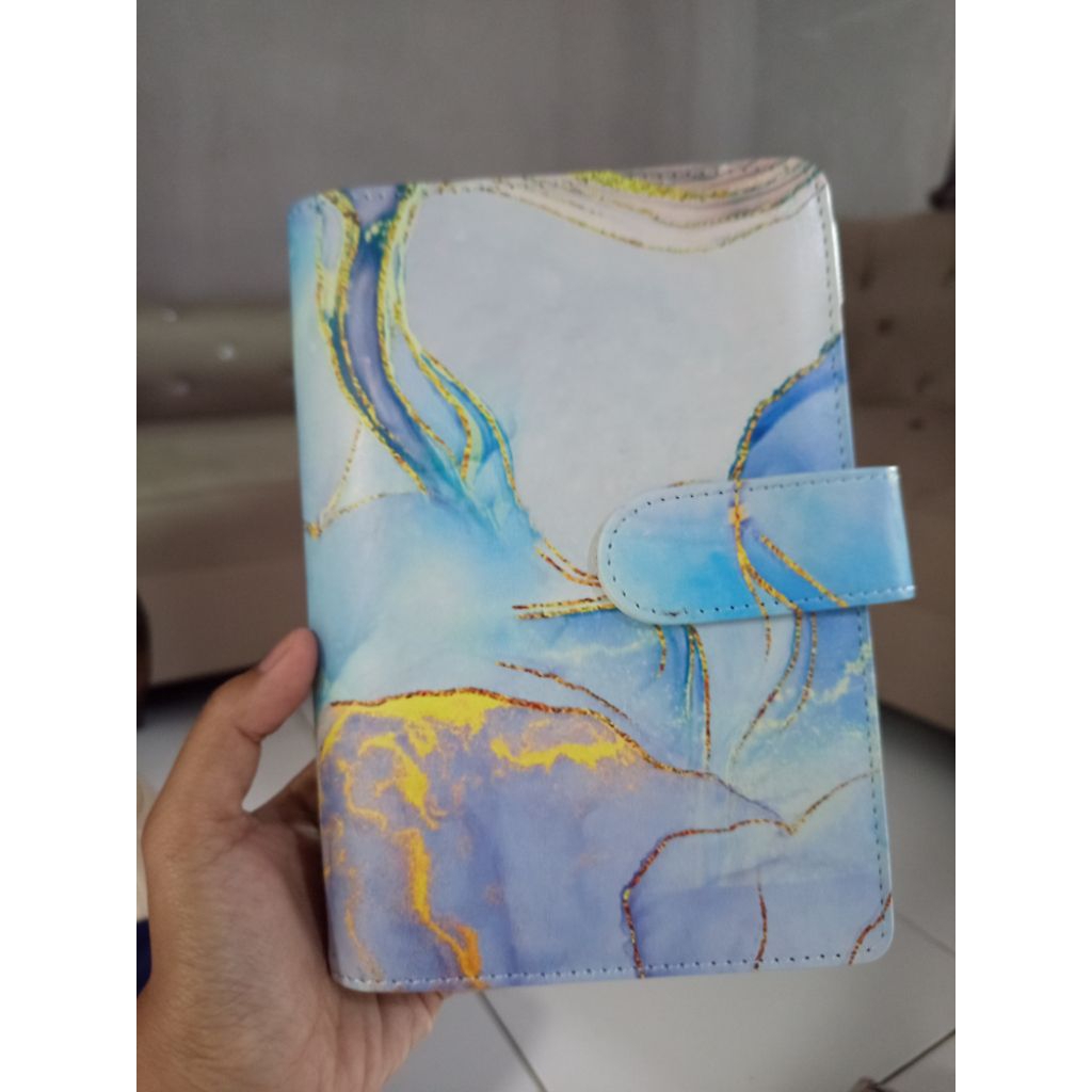 

Binder a6 marble blue