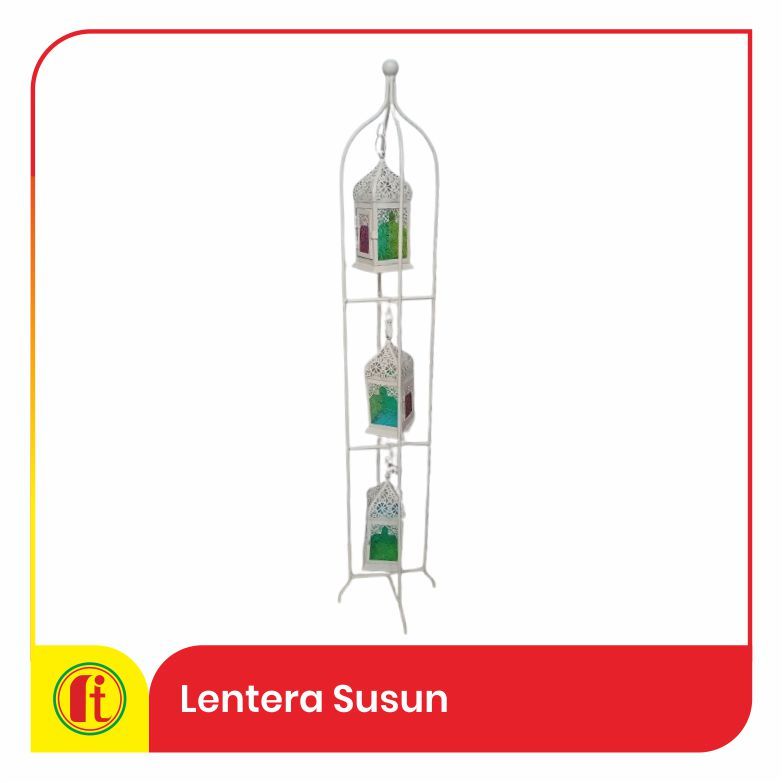Lentera Hias Ramadhan / Lampu LED Lentera Kaca 3 Susun