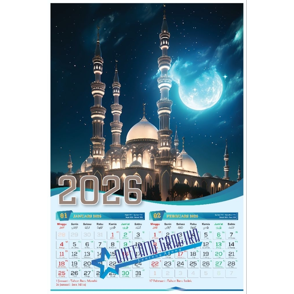 

KALENDER DINDING 2026 LENGKAP