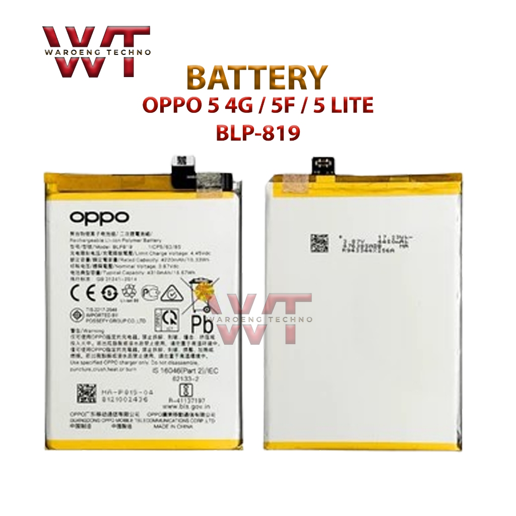 BATERAI  BATTERY  BATRE OPPO 5 4G / 5F / 5 LITE BLP-819