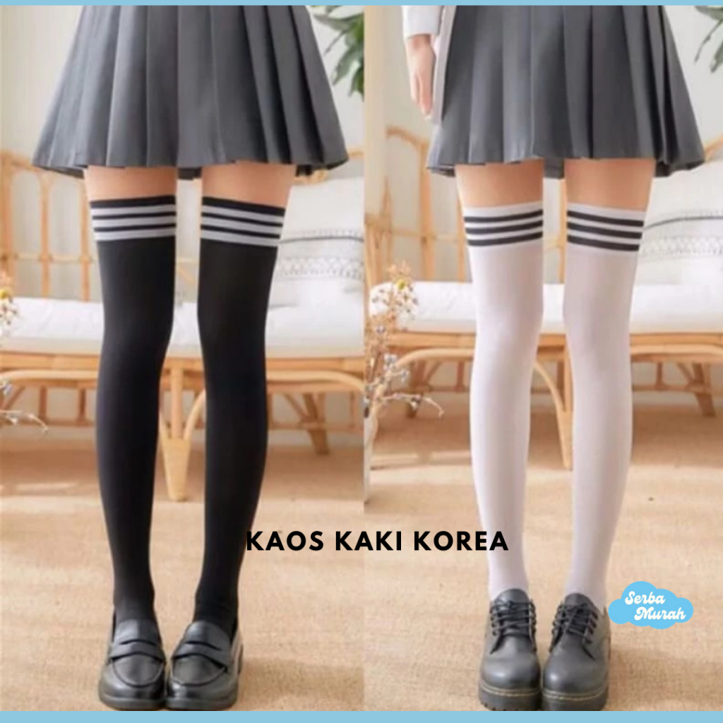 KAOS KAKI WANITA PANJANG SEPAHA SEXY OVERKNEE SOCKS COSPLAY KPOP ANIME STYLE