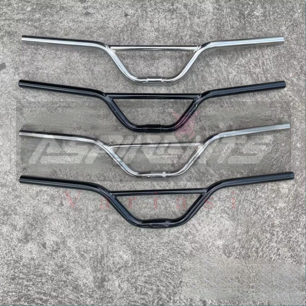 Stang Handlebar Sepeda Sunrise Bar Standar 25.4 sunrise handle bar hitam dan chrome BMX MTB federal