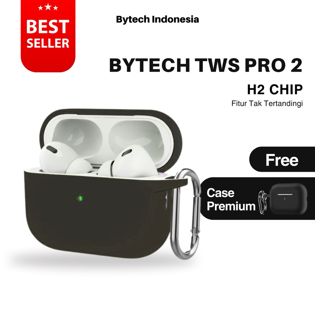 [BEST SELLER] BYTECH TWS Pro 2 Wireless Earphone Bluetooth + Free Premium Silicone Softcase by Bytec