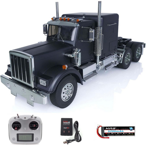 TOUCAN RC HOBBY DIY 1/14 6x4 for Tamiya 56336 King Haular RC Tractor Semi Truck Black RTR