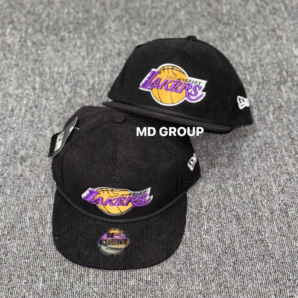 Rope Hat - Topi Snapback Rope Hat Black Corduroy Caps LAKERS Pria Wanita High Quality  COD