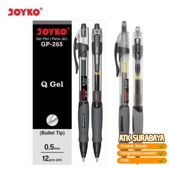 (Satuan) PULPEN GEL JOYKO Q Gel GP-265 / PULPEN JOYKO 0.5 mm CETEK BOLPOIN JOYKO Q GEL PEN 0.5mm HIT