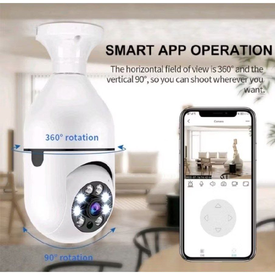 VIGIL EYE SMART CCTV KAMERA CCTV 360" BOHLAM LAMPU