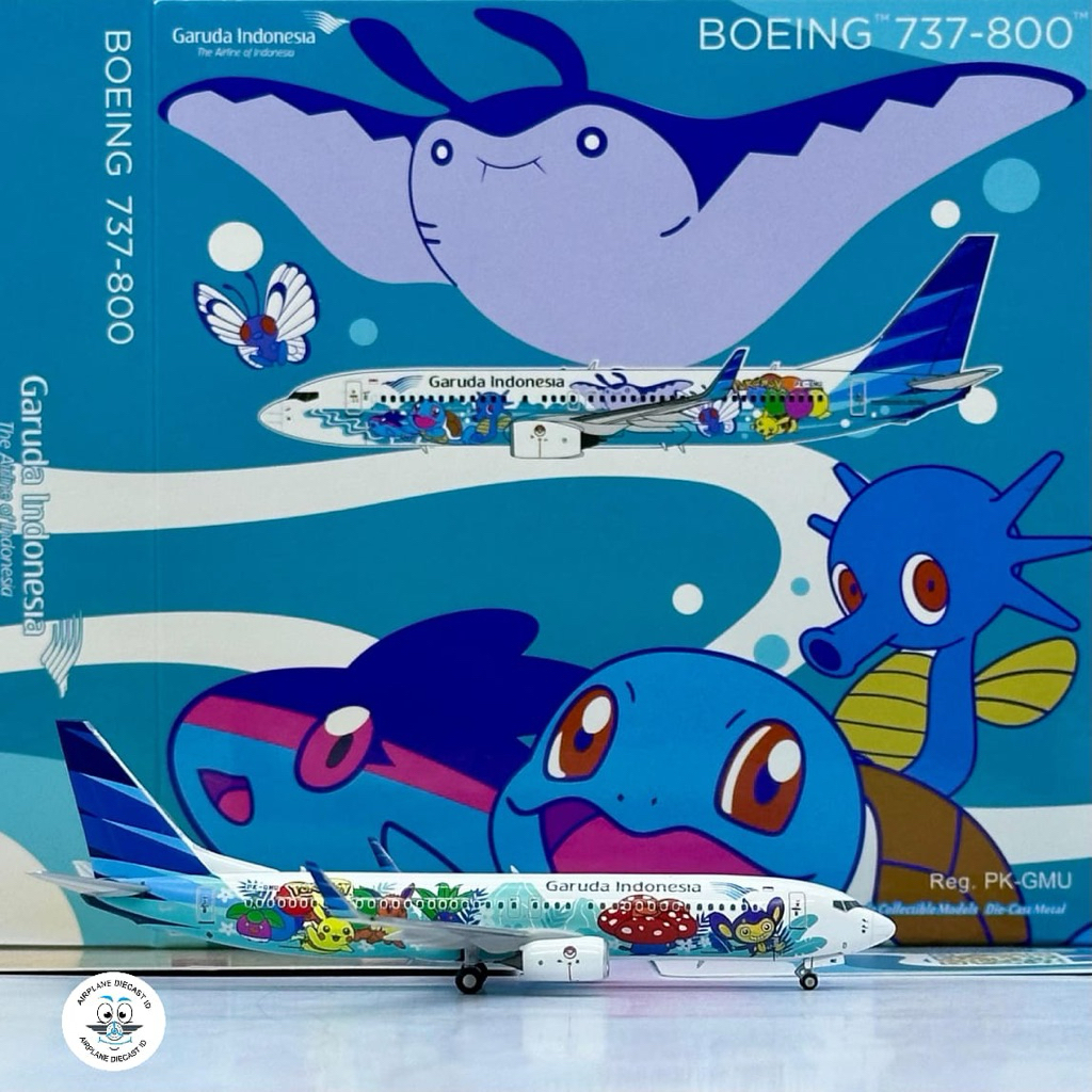 1/400 Scale NG Model Garuda Indonesia Boeing B737-800 PK-GMU Pokemon Pikachu Jet A1