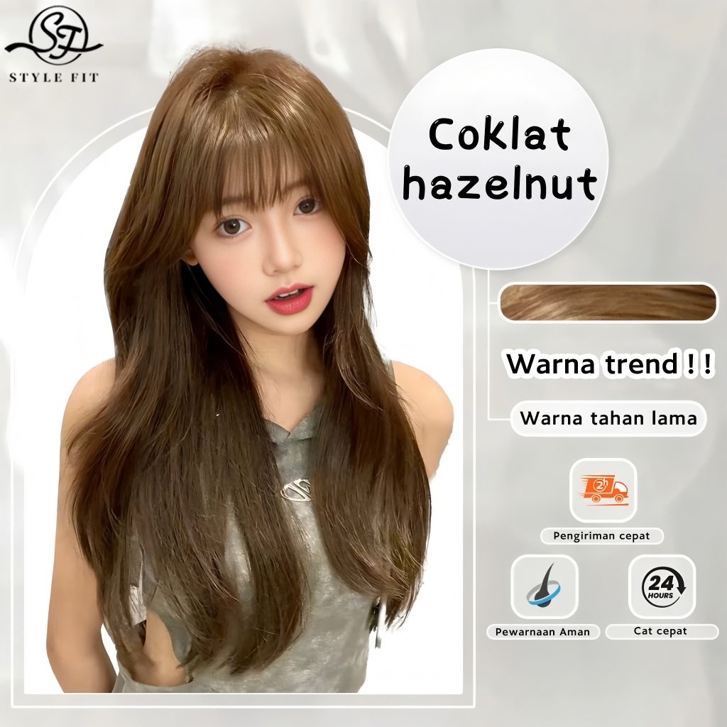 ✨Tidak perlu pemutih✨ FEKAGNAS cat rambut 200ML,Menutup uban,Warna tahan lama dan cerah(hair color,p