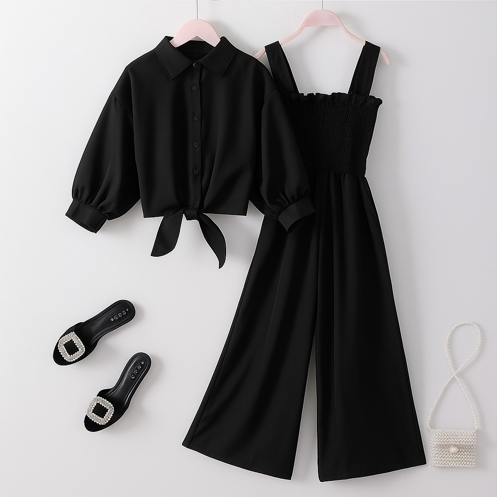 Setelan Anak Cewek Outfit Bayi 1Set Rok Wanset Remaja Cewe Ramadhan Oneset Wanita Viral Onset Kekini