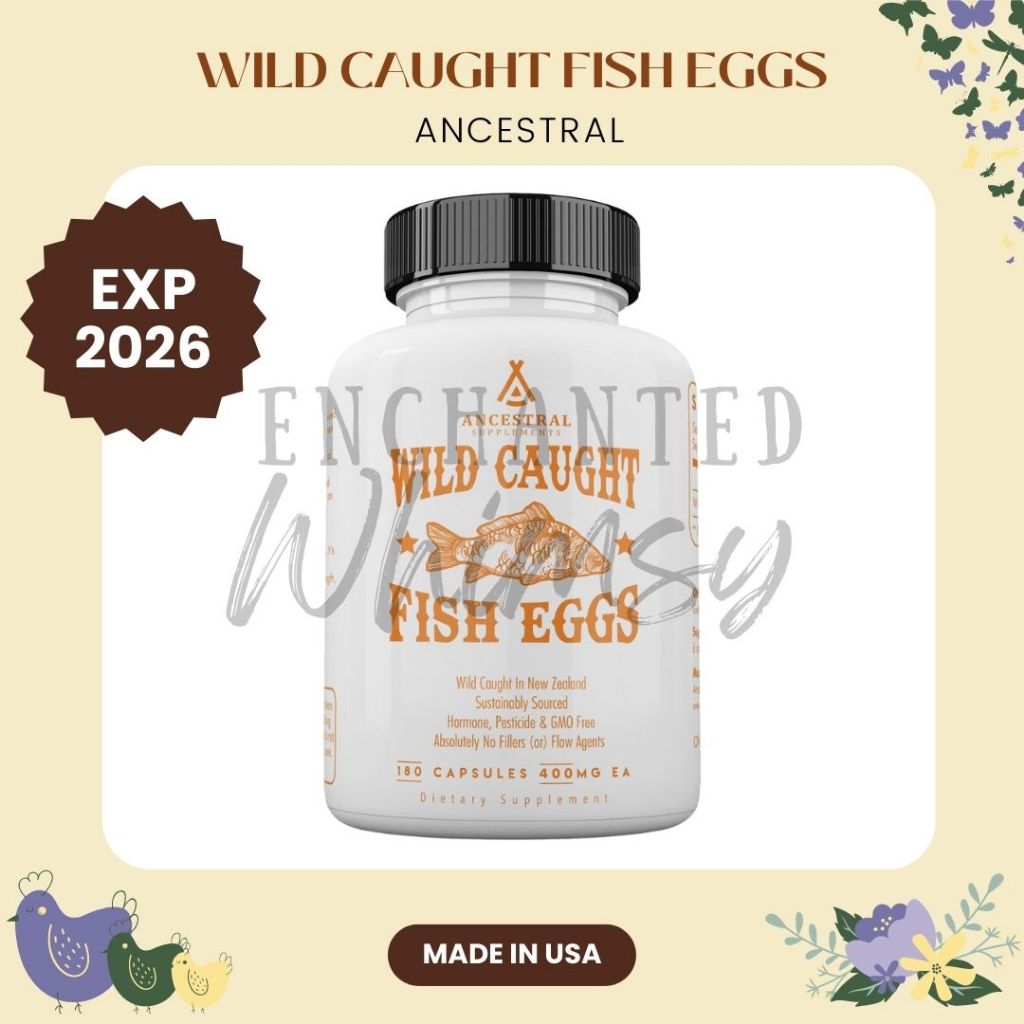 Wild Caught Fish Eggs Ancestral Supplements 180 kapsul DHA EPA Omega 3 vitamin A D E K Hormone balan