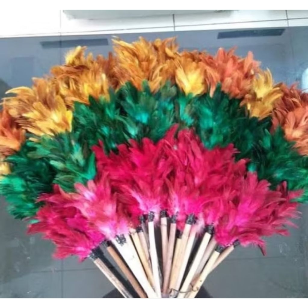 Kemoceng Bulu Warna Cantik Kemoceng Bulu Ayam Pelangi Kemoceng Pelangi Kemoceng Bulu Ayam