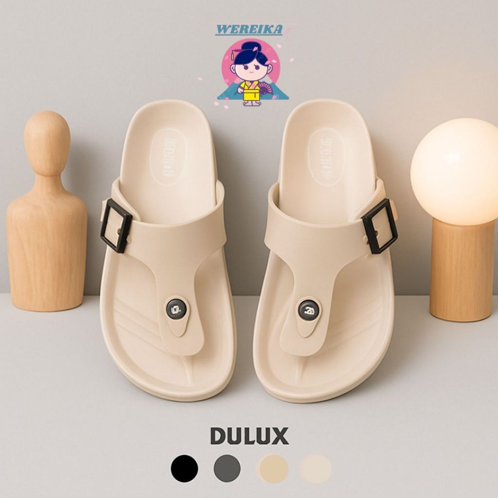 WEREIKA (Size 24-44) VARO Dulux 213 Sandal Anak Karet Jepit Sandal Wanita Sandal Pria Polos