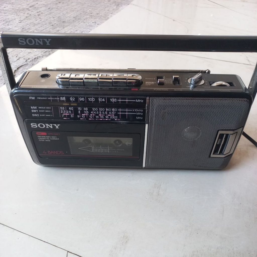 radio tape - tape player - sony cfm - 140s - cassette - corder 4 bands