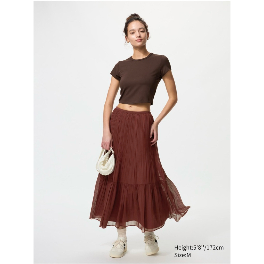 (PRELOVED) UNIQLO SKIRT - Chiffon Tiered Skirt