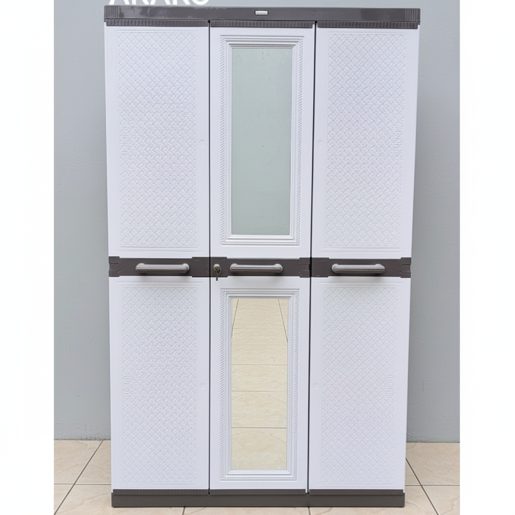 Akako Lemari Plastik 3 Pintu  Ukuran Besar LP3P Elegant hkk