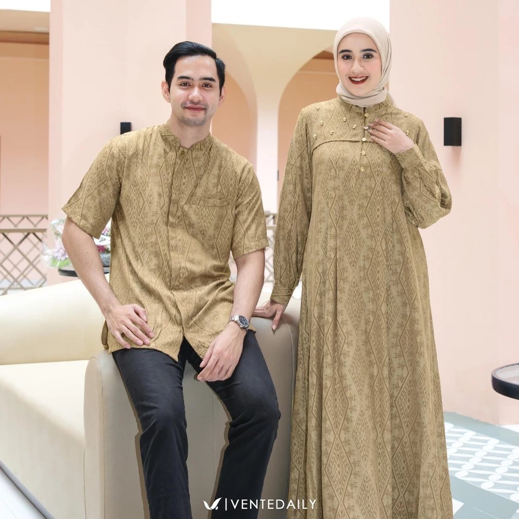 Gamis Kondangan - Sabira Couple Sarimbit Suami Istri Baju Couple Lebaran Hari Raya Terbaru 2025