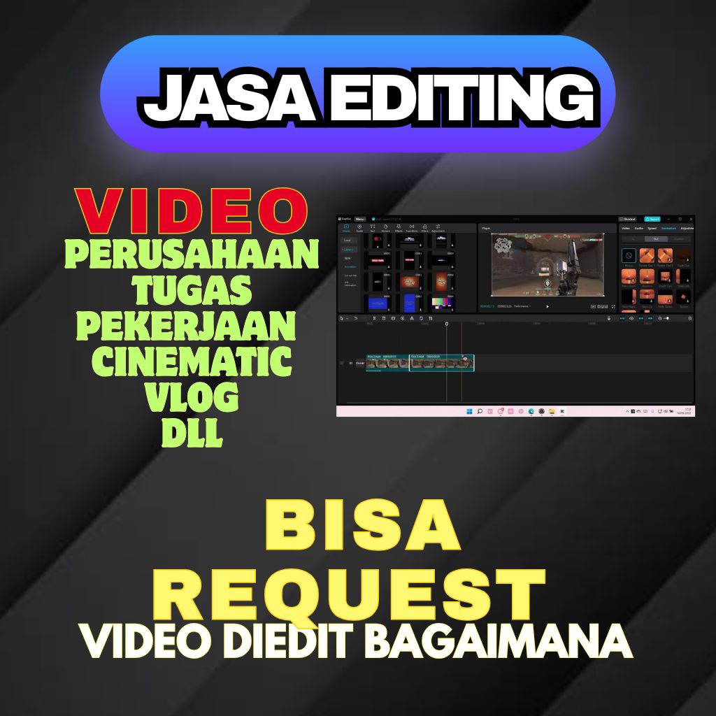 Jasa Edit Video Sesuai Request, video perusahaan,pekerjaan,iklan,wedding,bumper,after movie dll