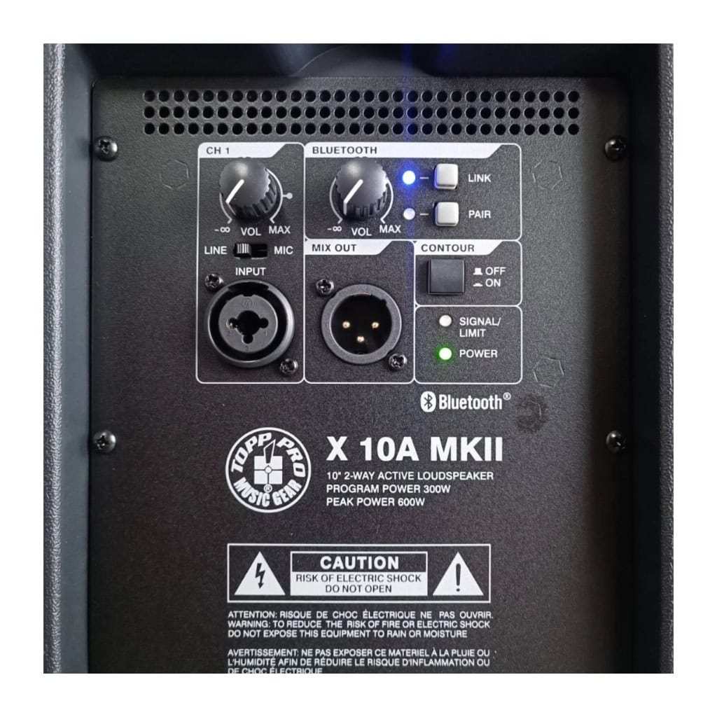 ACTIVE MONITOR SPEAKER TOPP PRO X10 A MKII 10 INCH 600W 2 WAY GARANSI 1 TAHUN