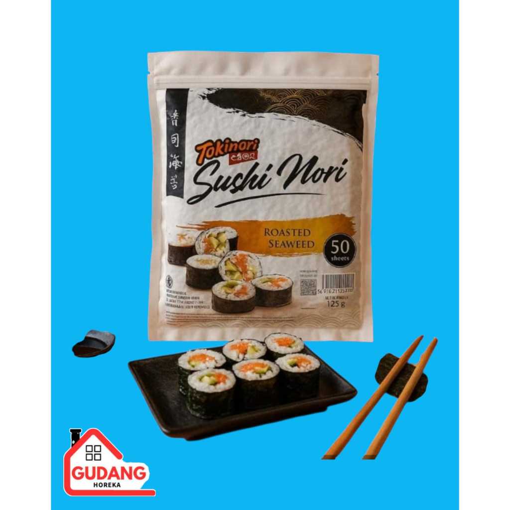 TOKINORI SUSHI NORI 50 LEMBAR / TOKINORI SUSHI NORI 10 LEMBAR / SUSHI NORI RUMPUT LAUT DRIED SEAWEED