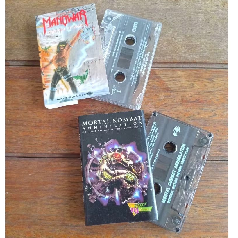 Sepaket Kaset Manowar The Hell Of Steel & Ost Mortal Kombat Annihilation