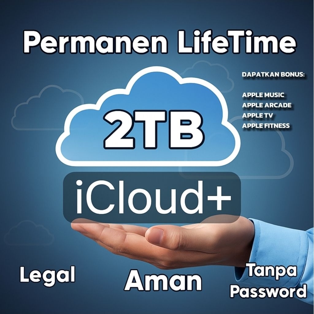 Penyimpanan iCloud 2TB / Storage iCloud 2000 GB Termurah