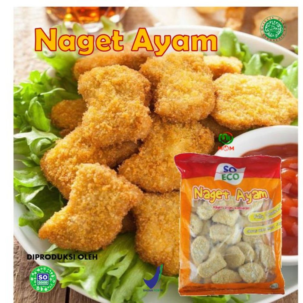 So Eco Naget Ayam 1000gr & Stick 250gr | Naget Ayam dan Ikan So Eco | Chicken Nugget So Eco 1 Kg | F