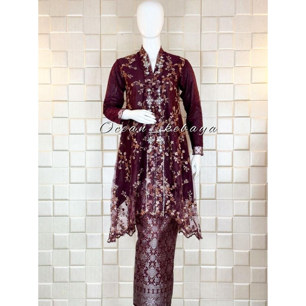 SET KEBAYA TUNIK KARTINI BUNGA GARDEN/KEBAYA TUNIK/SET KEBAYA KARTINI/KEBAYA TUNIK MODERN
