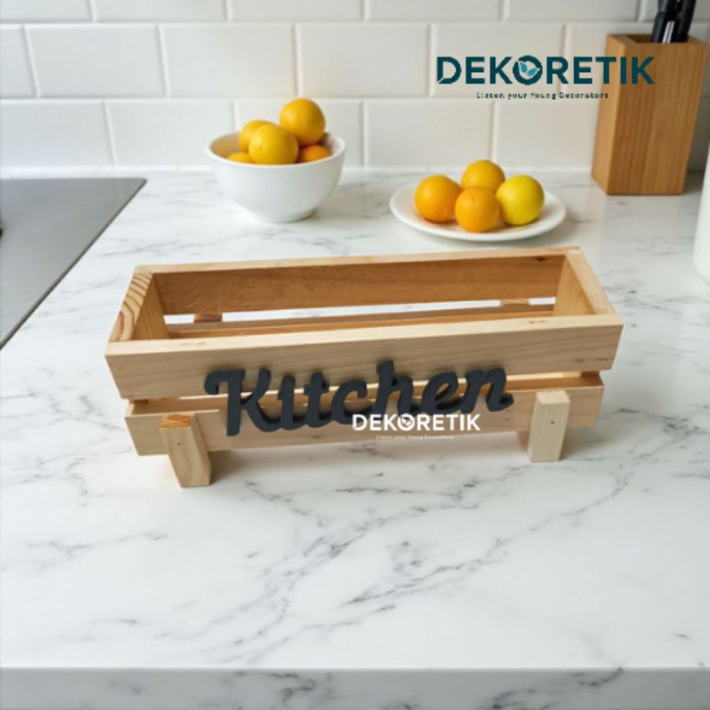 Rak Bumbu Dapur Kayu Minimalis  / Rak Bawang Kayu / Rak buah / Rak Botol minyak Saos Kecap / Rak Ser