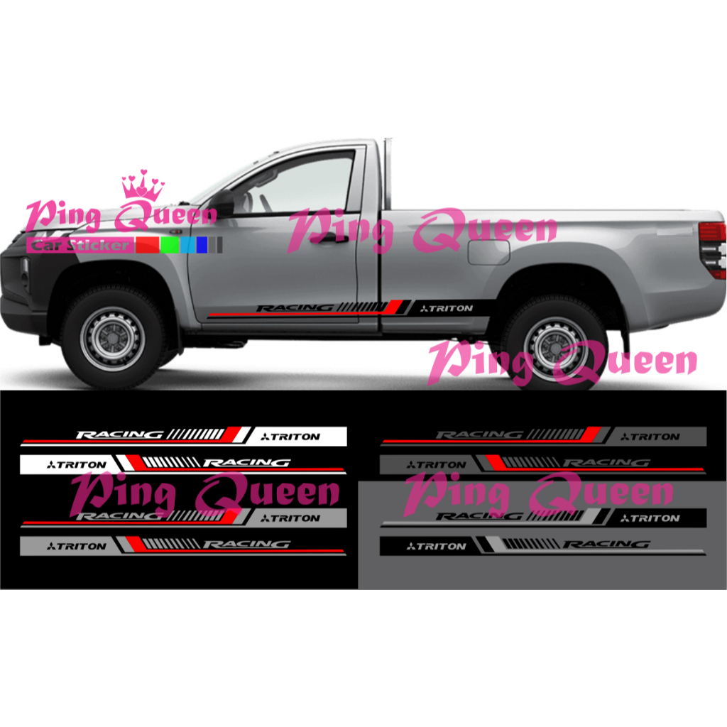 new sticker stiker mobil triton single cabin cutting sticker mobil mitsubishi triton