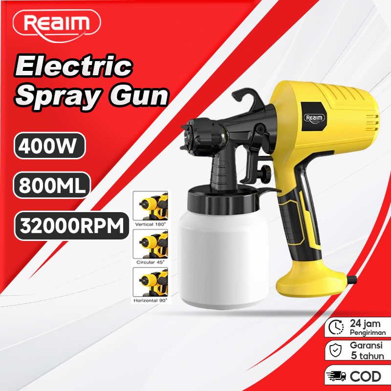 REAIM Spraygun Cat Semprot Listrik Spray Gun Alat Cat Semprot Elektrik Kompresor Alat Semprot Cat
