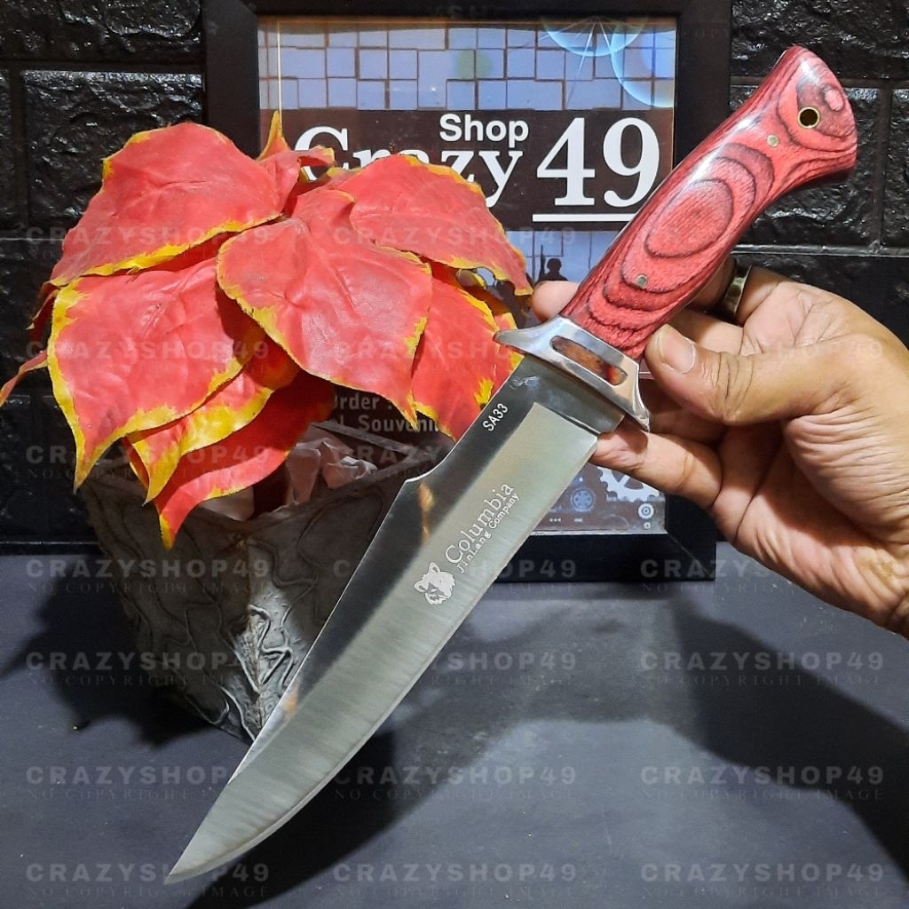 Pisau Survival Outdoor Columbia SA33 Include Sarung / Pisau Tactical / Survival Kit
