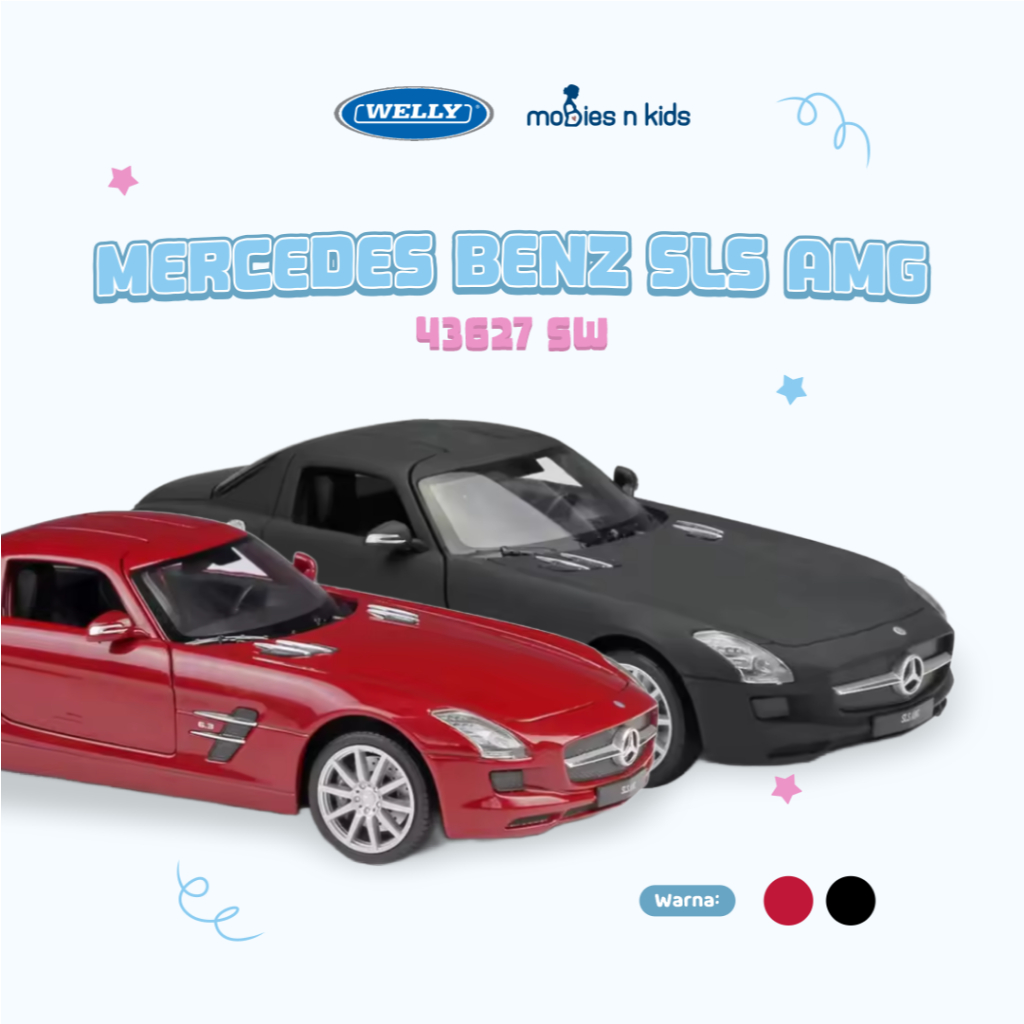 Mobies n Kids - Welly Mercedes Benz SLS AMG | Mobil Miniatur | Mainan Anak & Koleksi
